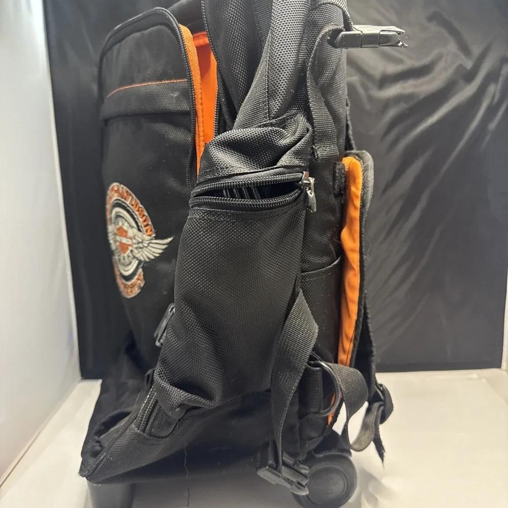 Harley-Davidson University Rolling Backpack w/ Wheels Retractable Handle Luggage